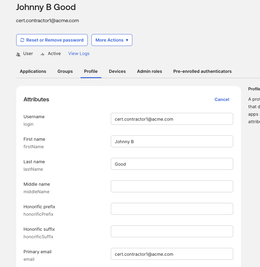 Custom attributes in Profile Editor