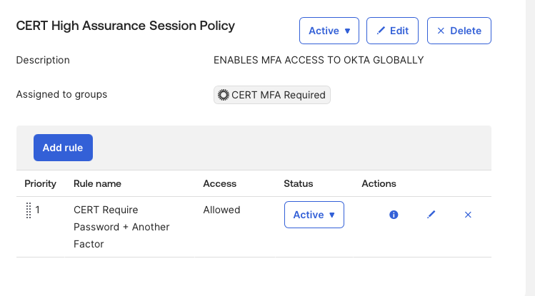 Policy configuration overview