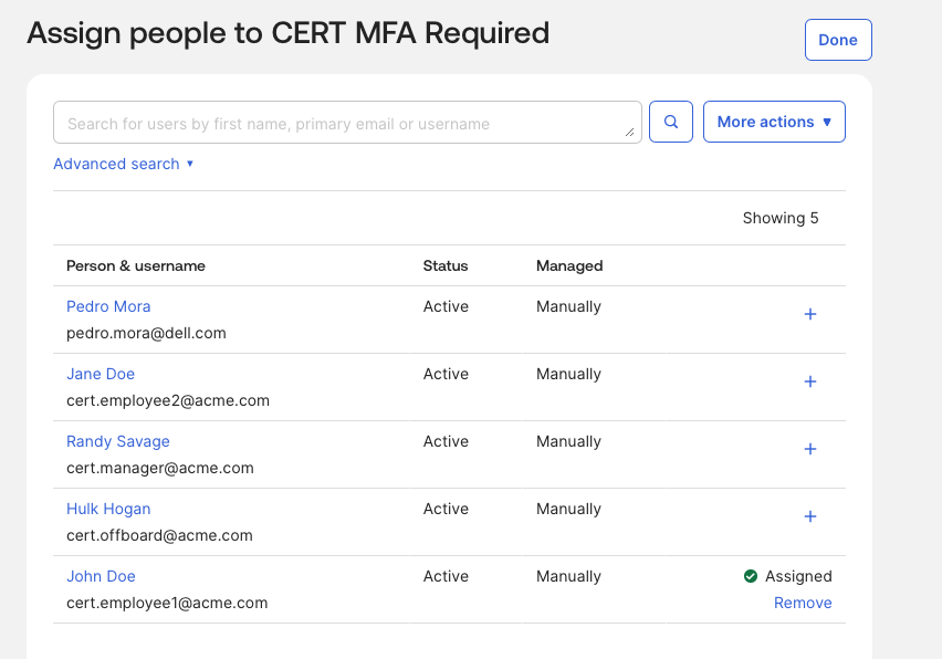 cert.employee1 confirmed in scope